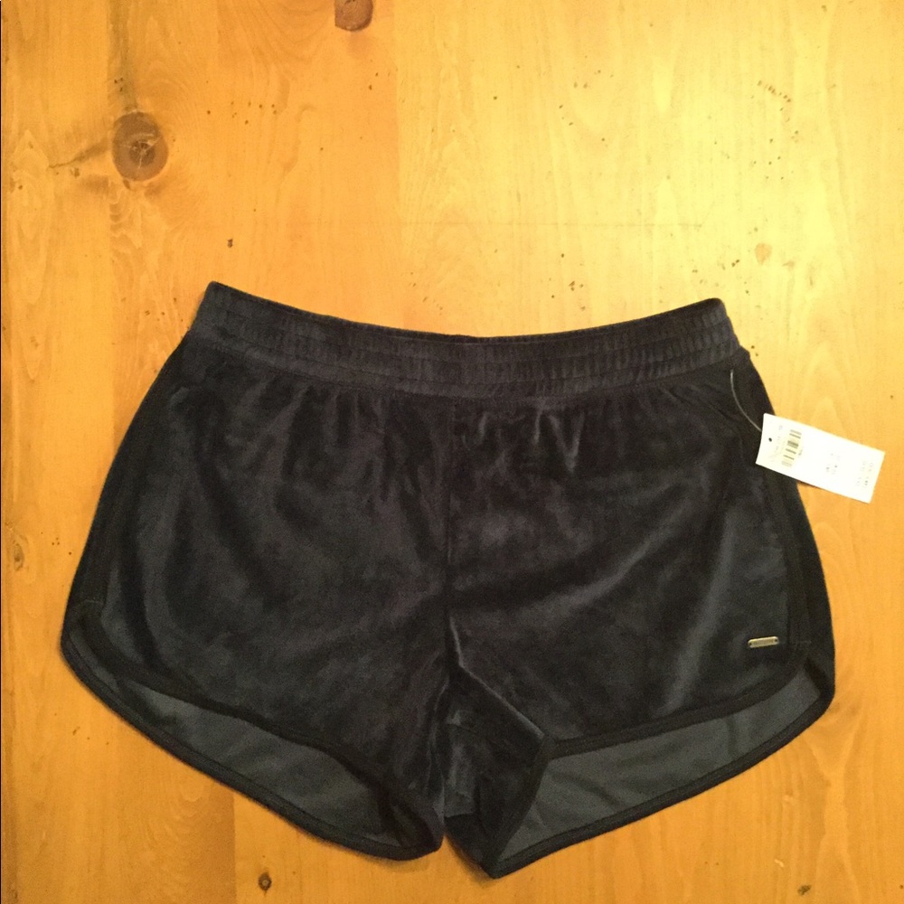 Hollister Velour Sleep Shorts Dark Blue